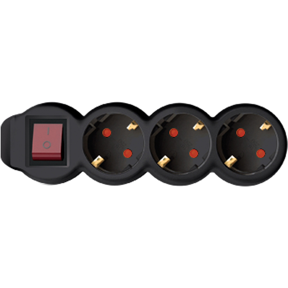 Prelungitor cu protectie HOME NV 3K, 3 prize, 1.5m, Negru