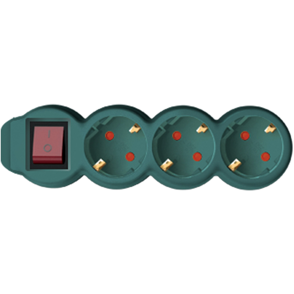 Prelungitor cu protectie HOME NV 3K-5, 3 prize, 5m, Verde