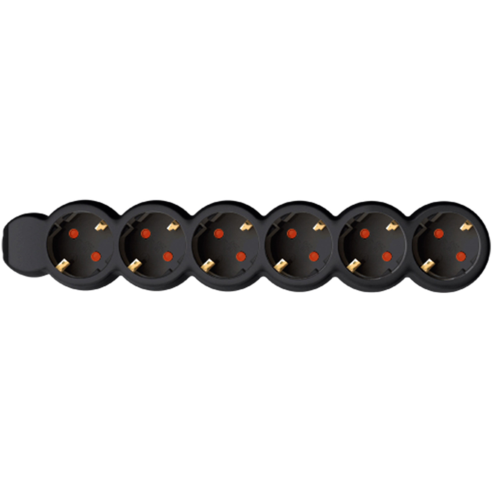 Prelungitor cu protectie HOME NV 6, 6 prize, 1.5m, Negru