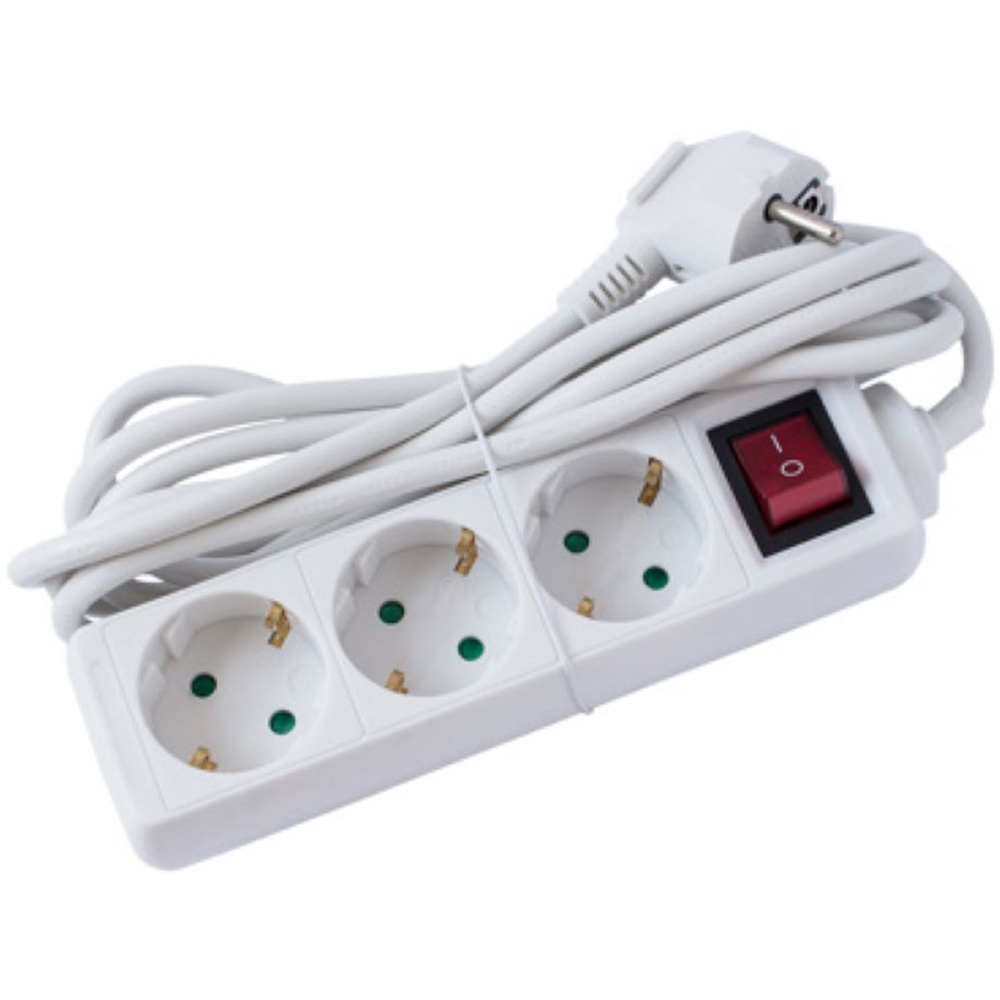 Prelungitor STROHM 5948833077774, 3 prize Shucko, 3m, alb
