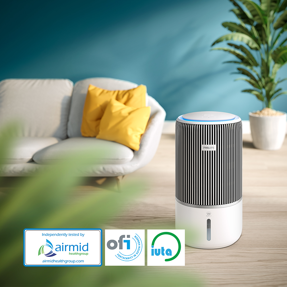 Purificator aer si umidificator PHILIPS AC3420/10, 78m/h, Hepa, Umidificare, alb