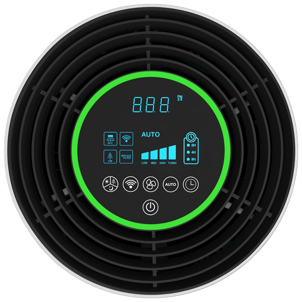 Purificator aer ALECOAIR P40 SMART, 4 trepte viteza, HEPA, Wi-Fi, alb
