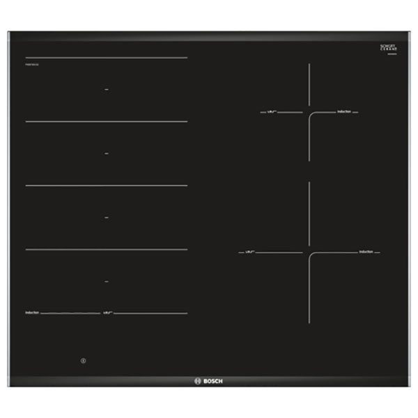 Plita incorporabila BOSCH PXE675DC1E, Inductie, 4 arzatoare, Touch Control, negru