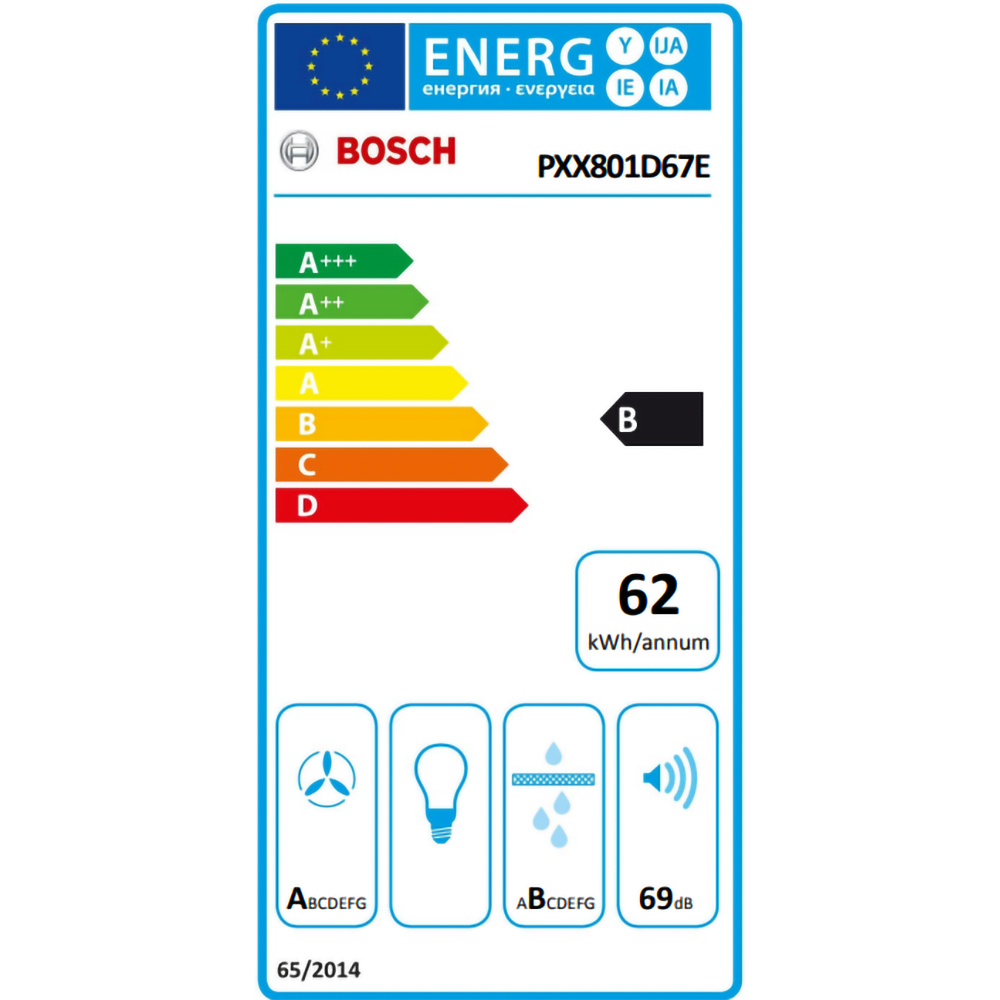 Plita incorporabila cu hota integrata BOSCH PXX801D67E, Inductie, 4 arzatoare, Touch control, negru