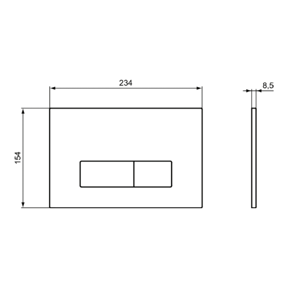 Clapeta actionare IDEAL STANDARD Oleas R0121AC, dubla actionare, alb