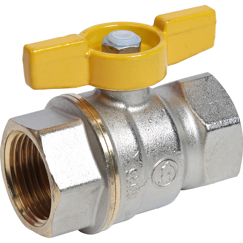 Robinet gaz cu bila GIACOMINI, fluture, 1'' x 1.1/4", alama
