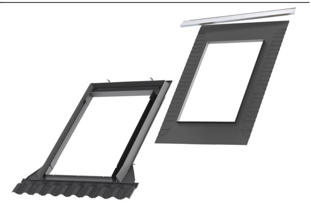 Rama etansare VELUX EDW 1000, 50 x 126 cm, gri antracit