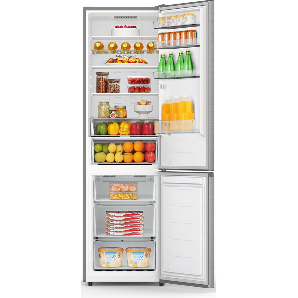Combina frigorifica HISENSE RB440N4ACA, Total No Frost, 336 l, H 201.7 cm, Clasa A, argintiu