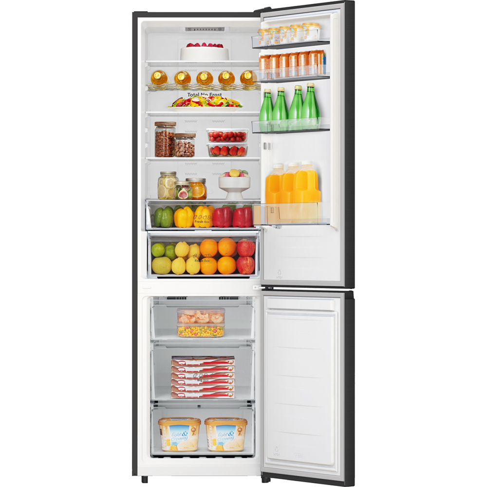 Combina frigorifica HISENSE RB440N4AFA, Total No Frost, 336 l, H 201.7 cm, Clasa A, negru