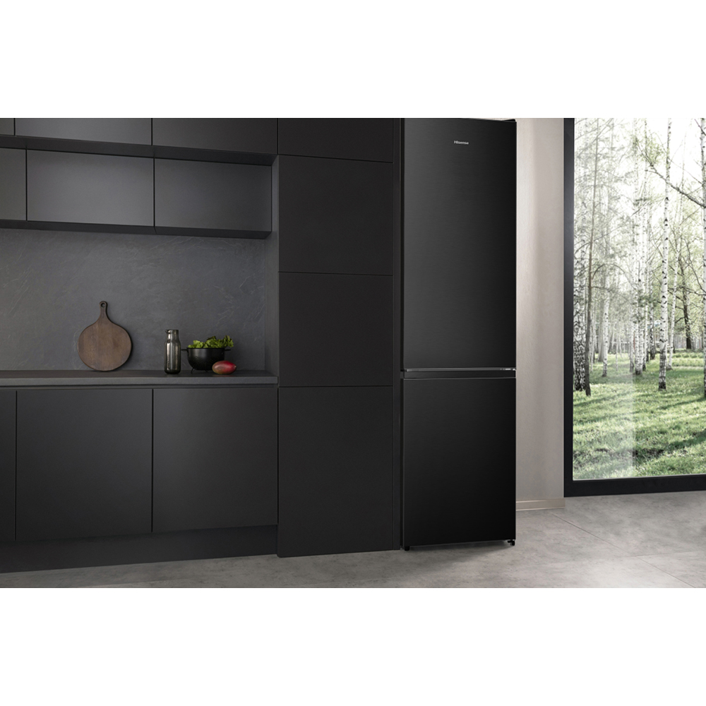 Combina frigorifica HISENSE RB440N4AFA, Total No Frost, 336 l, H 201.7 cm, Clasa A, negru