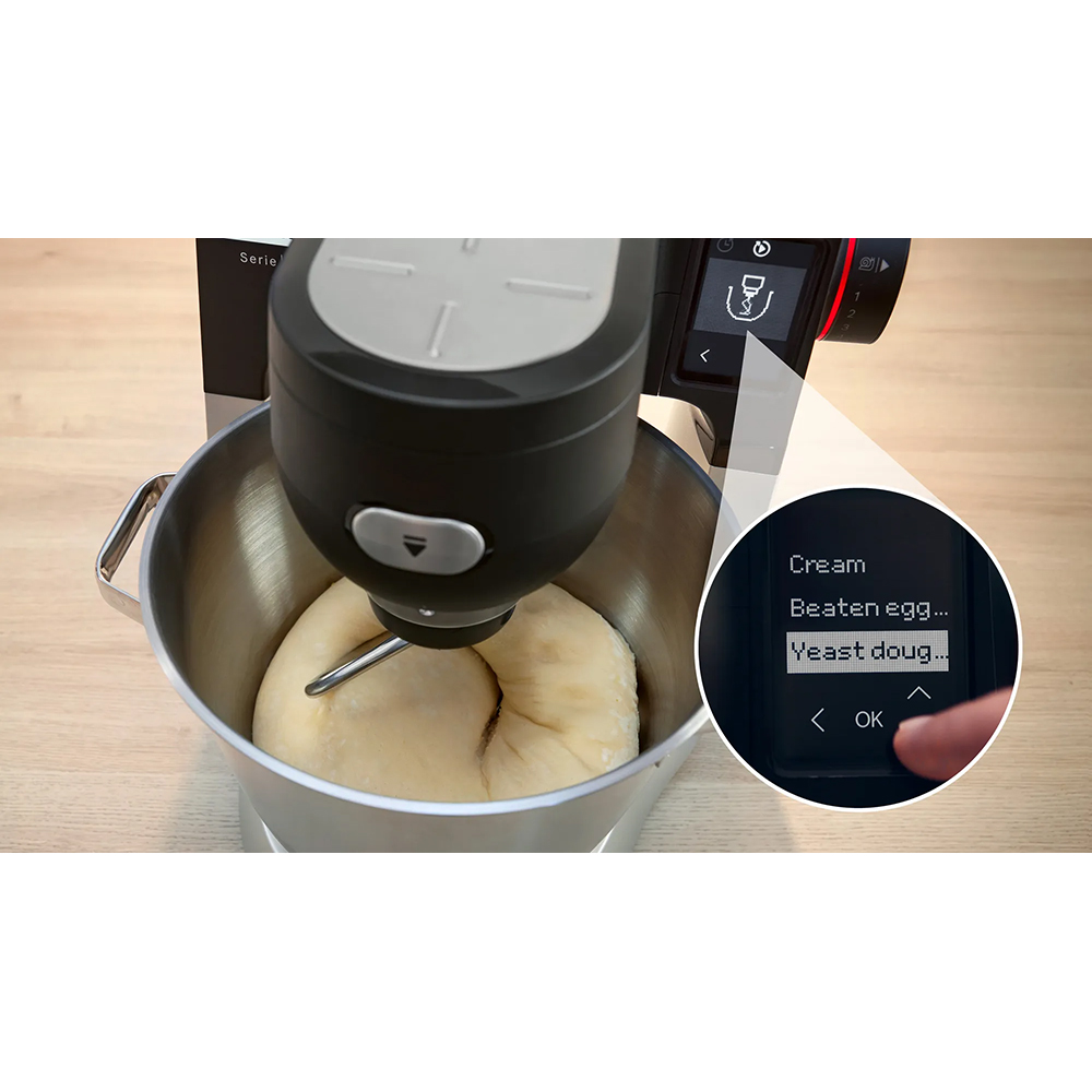 Robot de bucatarie BOSCH Seria 6 MUMS6ZS00, vas 5.5l, 1600W, 7 trepte viteza, negru-argintiu