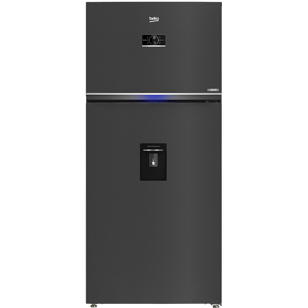 Frigider cu doua usi BEKO RDNE650E40DZXBRN1, No Frost, 630 l, H 187 cm, Clasa E, Dozator apa, dark inox