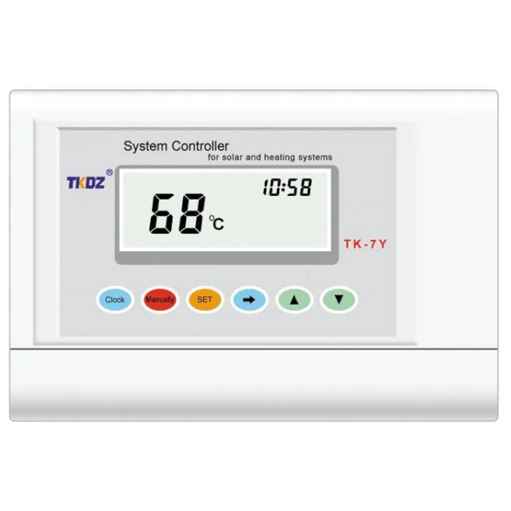 Regulator solar TK-7Y, panouri solare presurizate, metal, alb