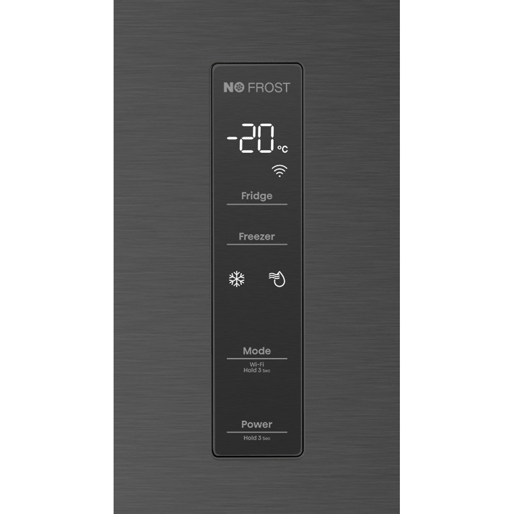 Side by Side HISENSE RF632N4AFE1, Total No Frost, 485 l, H 200 cm, Clasa E, Wi-Fi, negru