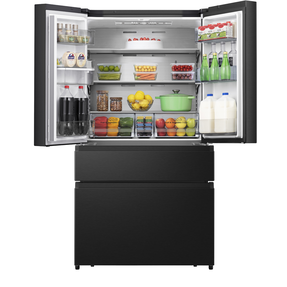 Side by Side HISENSE RF749N4SWFE, Total No Frost, 579 l, H 178.5 cm, Clasa E, Dozator apa, Wi-Fi, negru