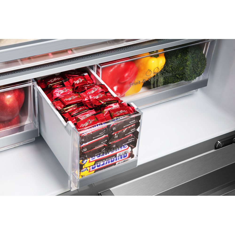Side by Side HISENSE RF749N4SWSE, Total No Frost, 579 l, H 178.5 cm, Clasa E, Dozator apa, Wi-Fi, argintiu