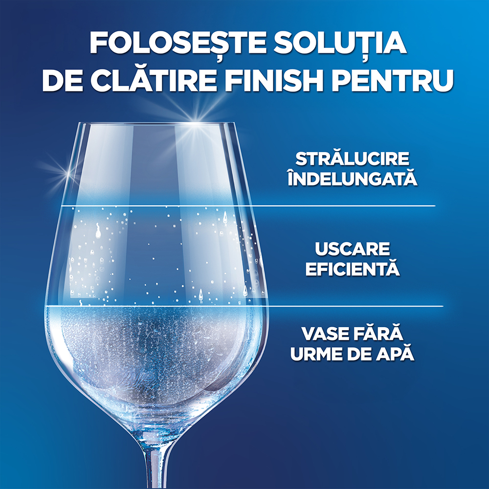 Solutie de clatire pentru masina de spalat vase FINISH, 2 x 800ml
