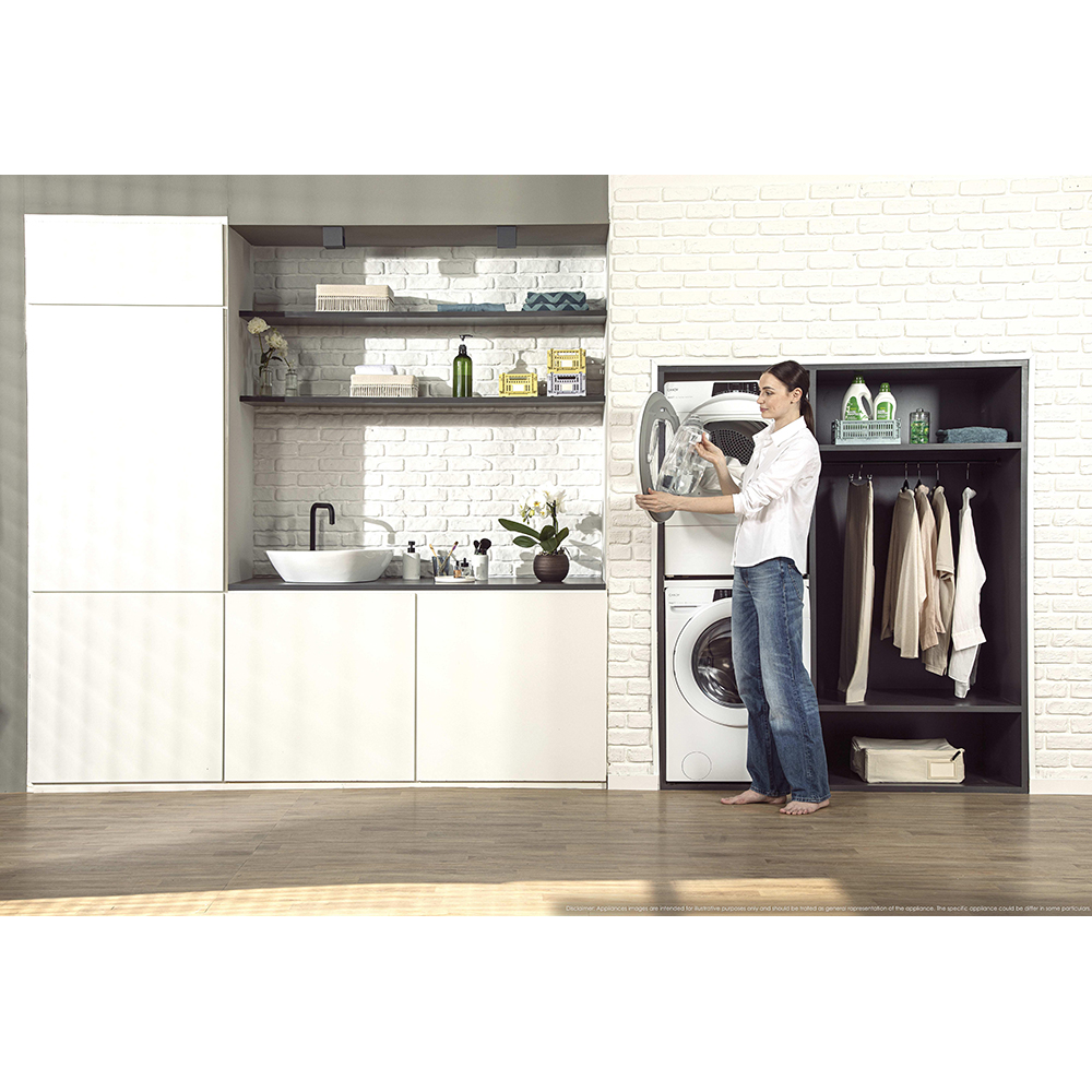 Uscator de rufe CANDY RO EH8N2TE-S, Pompa de caldura, 8 kg, 14 programe, Clasa D, Wi-Fi, alb