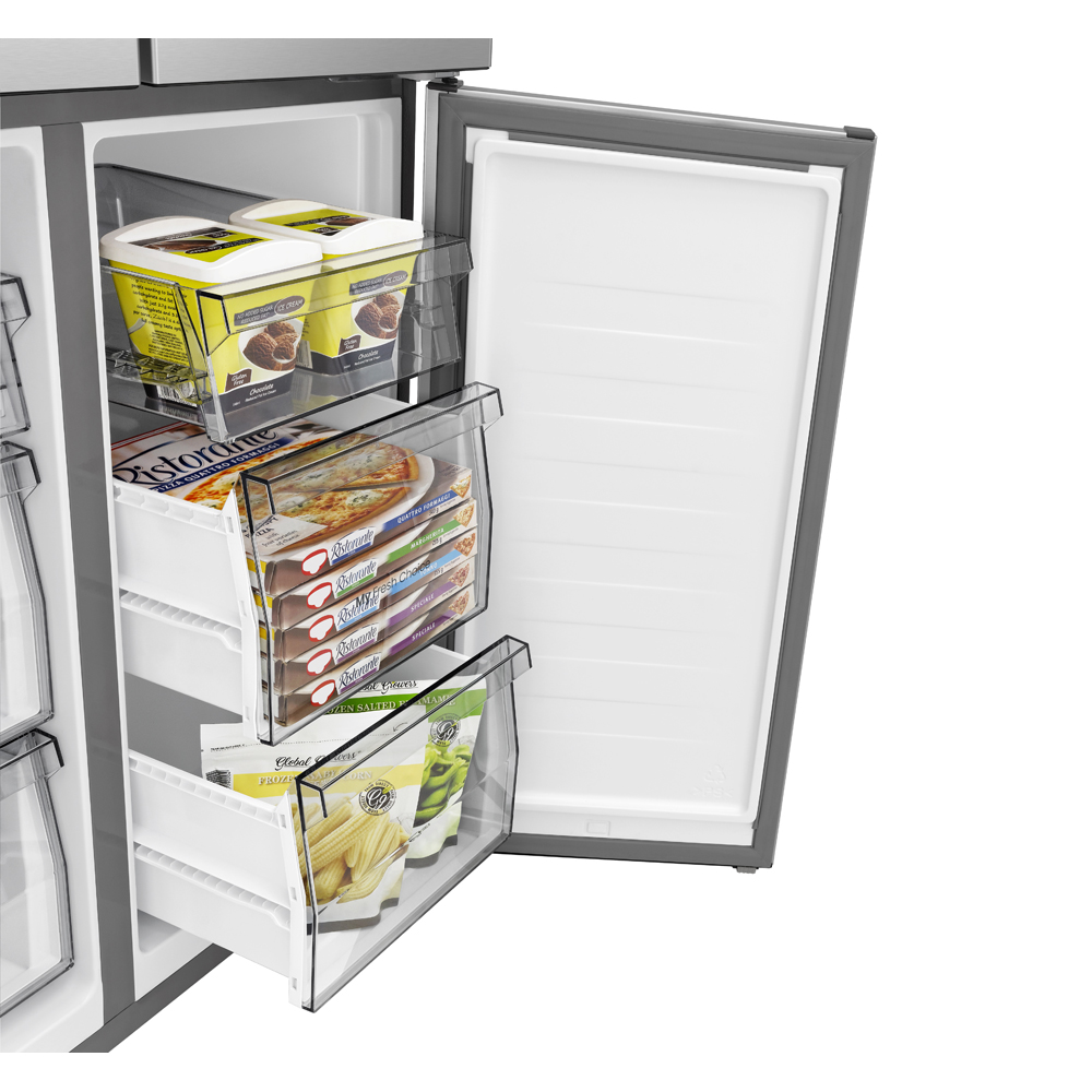 Side by Side HISENSE RQ5P470SMFE, Total No Frost, 483 l, H 178.5 cm, Clasa E, Dozator apa, Wi-Fi, negru
