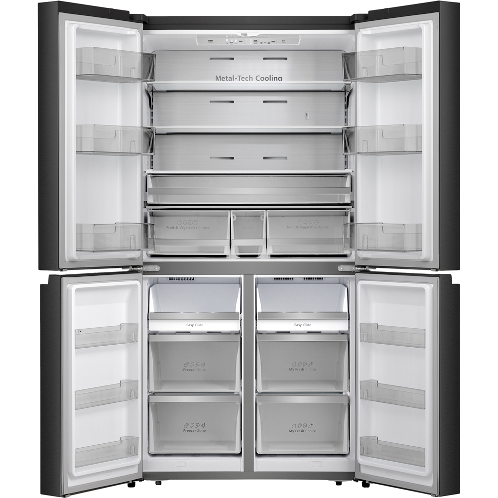 Side by Side HISENSE RQ758N4SBFE, Total No Frost, 609 l, H 178.5 cm, Clasa E, Wi-Fi, negru