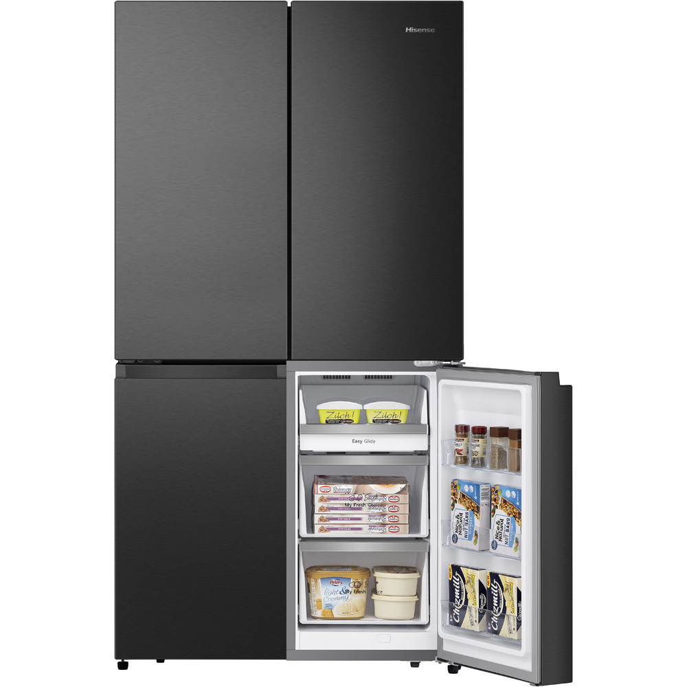 Side by Side HISENSE RQ758N4SBFE, Total No Frost, 609 l, H 178.5 cm, Clasa E, Wi-Fi, negru