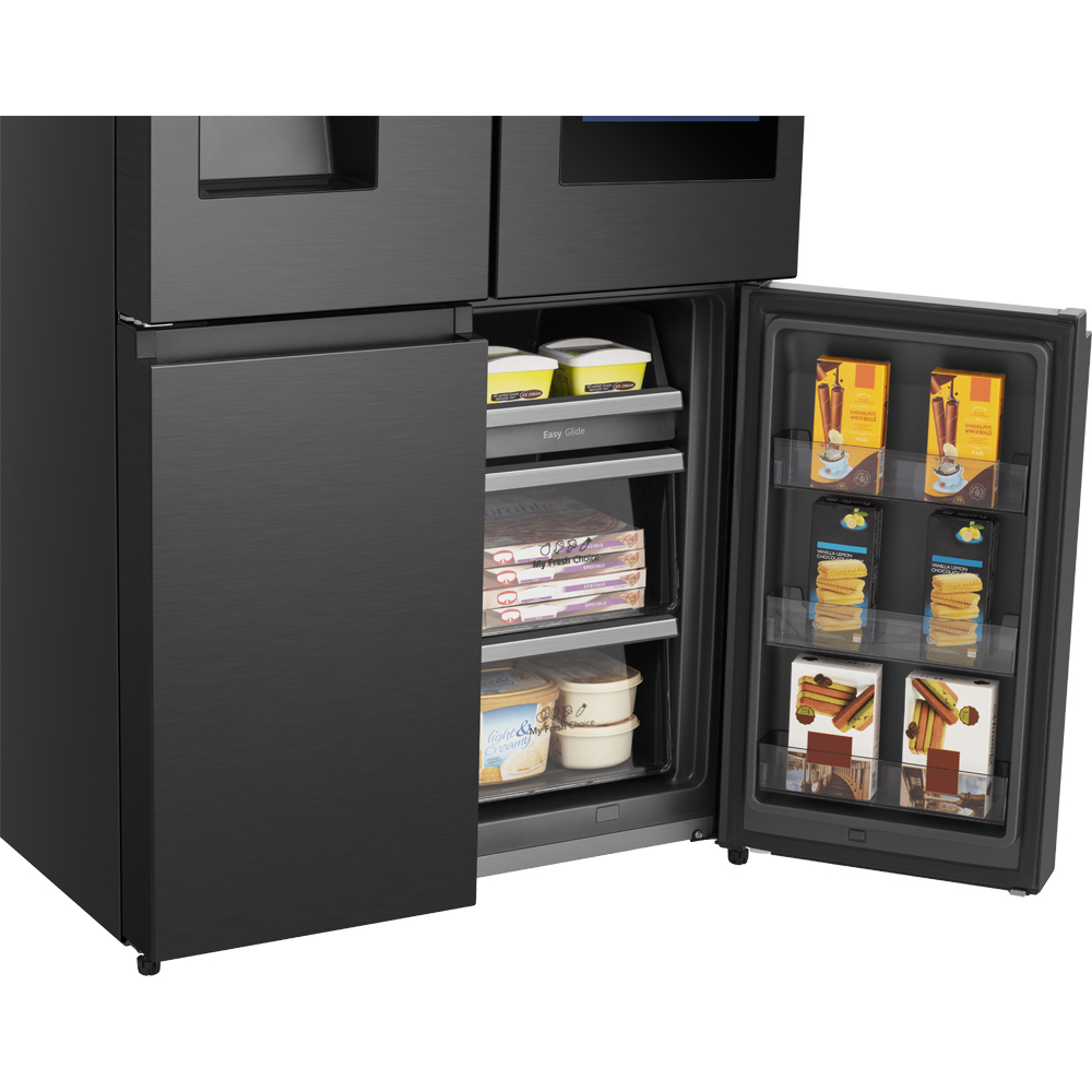 Side by Side HISENSE RQ760N4IFE, Total No Frost, 577 l, H 178.5 cm, Clasa E, Dozator apa, Wi-Fi, negru