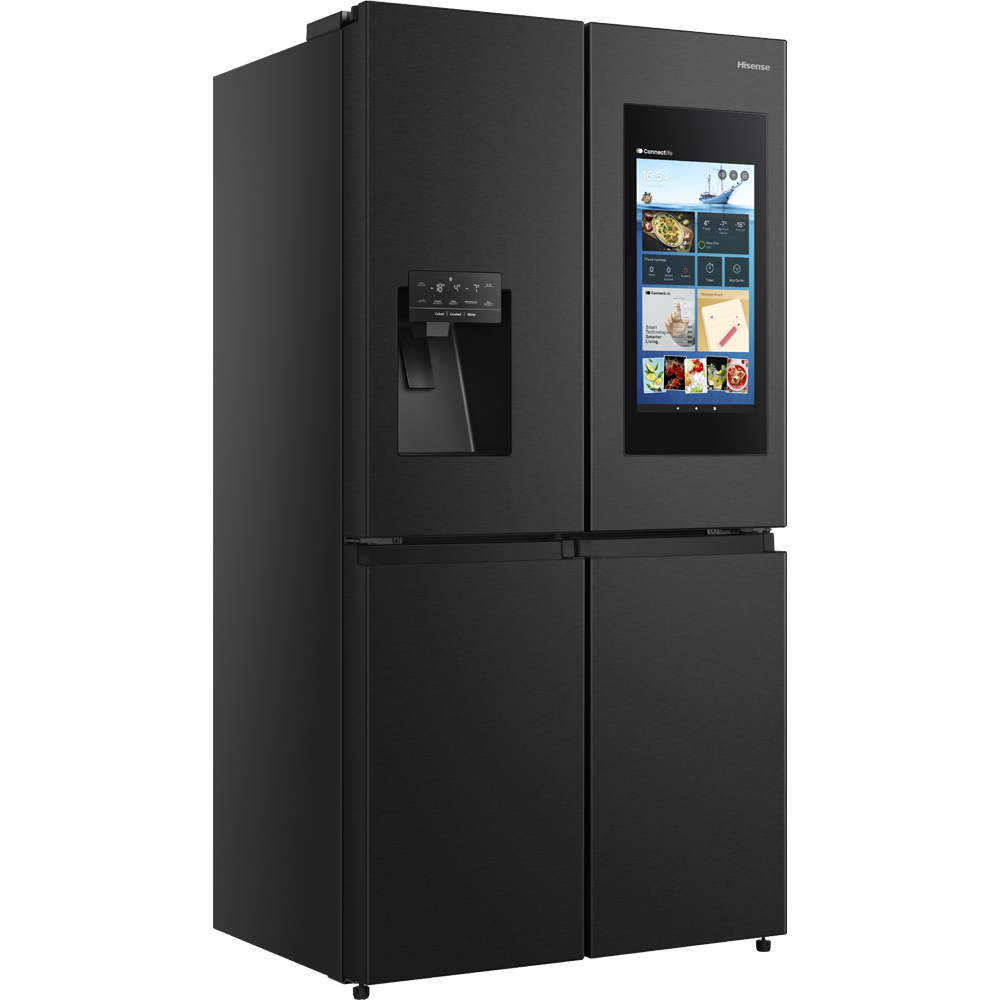 Side by Side HISENSE RQ760N4IFE, Total No Frost, 577 l, H 178.5 cm, Clasa E, Dozator apa, Wi-Fi, negru