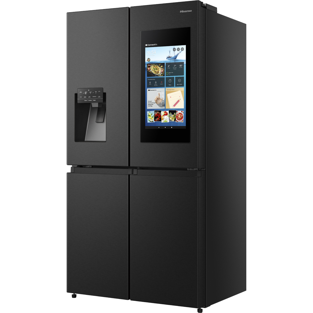 Side by Side HISENSE RQ760N4IFE, Total No Frost, 577 l, H 178.5 cm, Clasa E, Dozator apa, Wi-Fi, negru