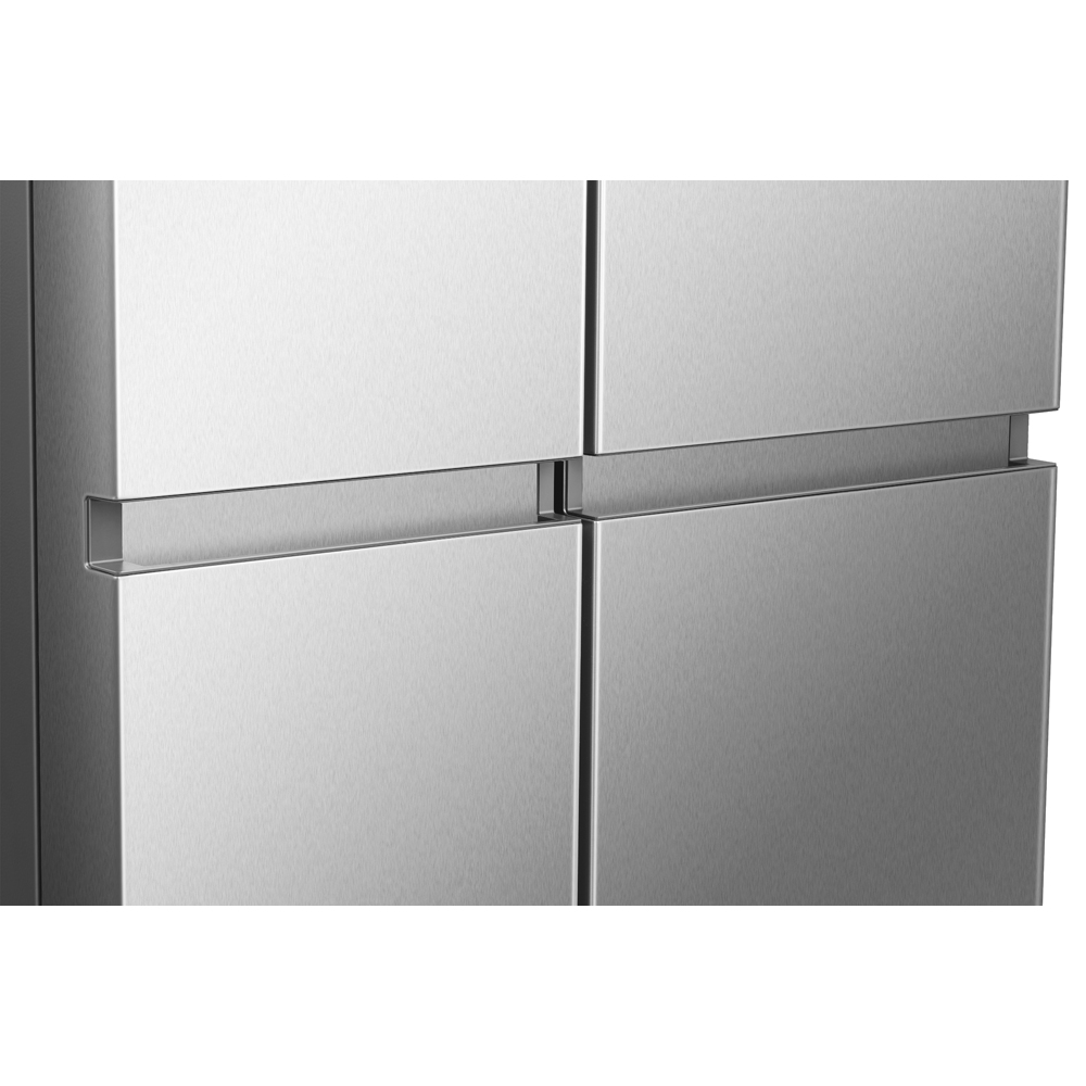 Side by Side HISENSE RS840N4WCE, Total No Frost, 649 l, H 179.5 cm, Clasa E, Dozator apa, Wi-Fi, argintiu