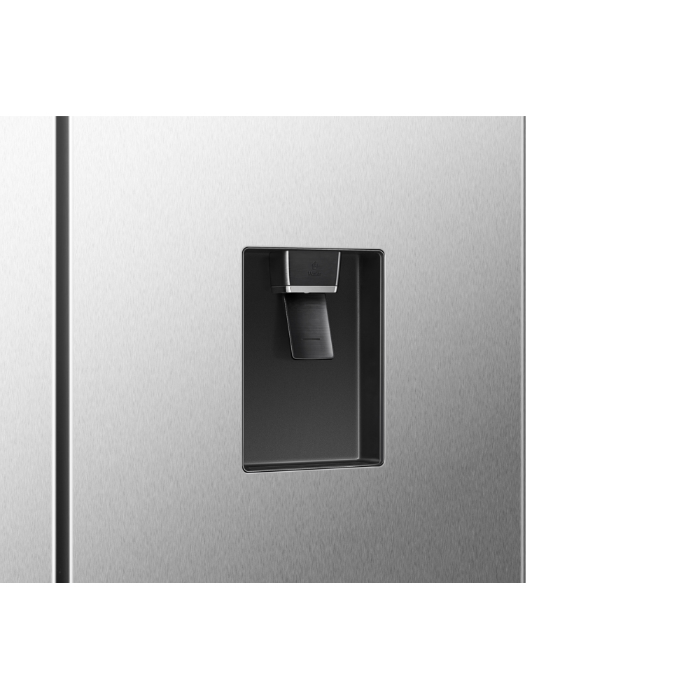 Side by Side HISENSE RS840N4WCE, Total No Frost, 649 l, H 179.5 cm, Clasa E, Dozator apa, Wi-Fi, argintiu