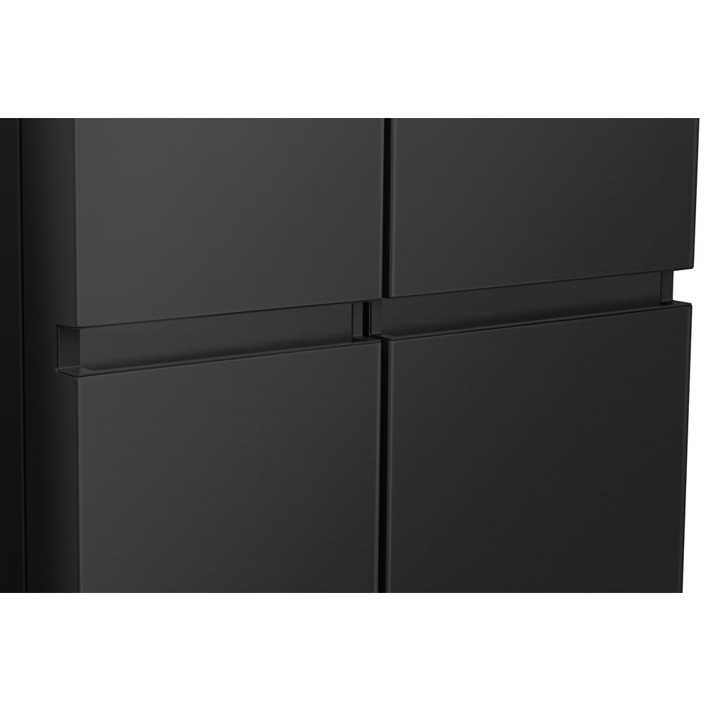 Side by Side HISENSE RS840N4WFE, Total No Frost, 649 l, H 179.5 cm, Clasa E, Dozator apa, Wi-Fi, negru