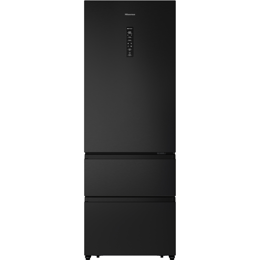 Combina frigorifica HISENSE RT641N4AFE1, Total No Frost, 493 l, H 200 cm, Clasa E, Wi-Fi, negru