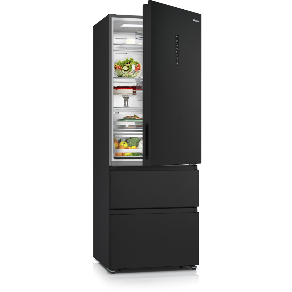 Combina frigorifica HISENSE RT641N4AFE1, Total No Frost, 493 l, H 200 cm, Clasa E, Wi-Fi, negru