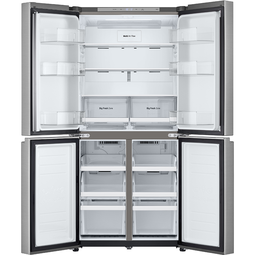 Side by Side LG GMB860PYDE, No Frost, 530 l, H 179 cm, Clasa E, argintiu