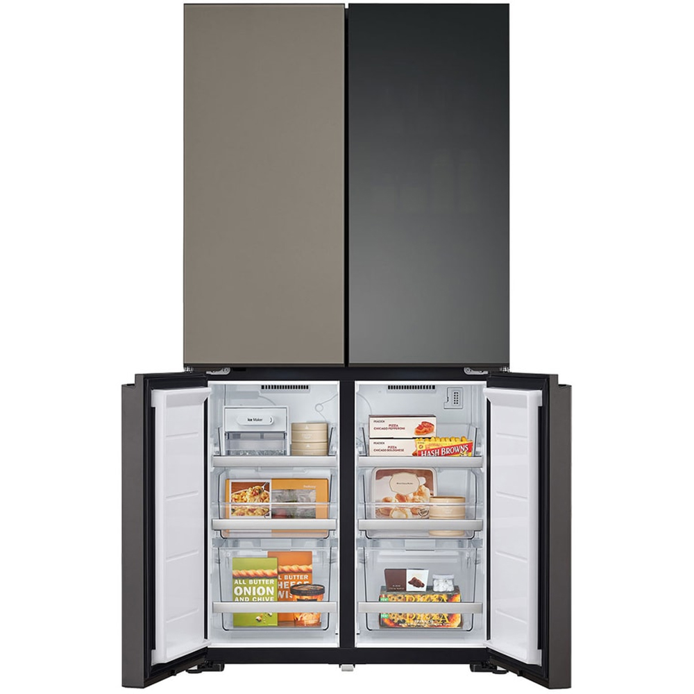 Side by Side LG GMV960NNME, No Frost, MoodUP, 617 l, H 187 cm, Clasa E, Wi-Fi, multicolor