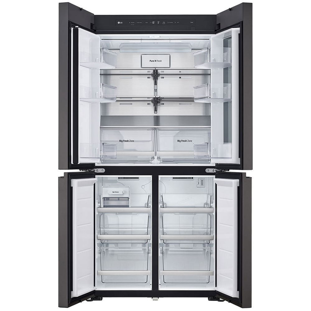 Side by Side LG GMV960NNME, No Frost, MoodUP, 617 l, H 187 cm, Clasa E, Wi-Fi, multicolor