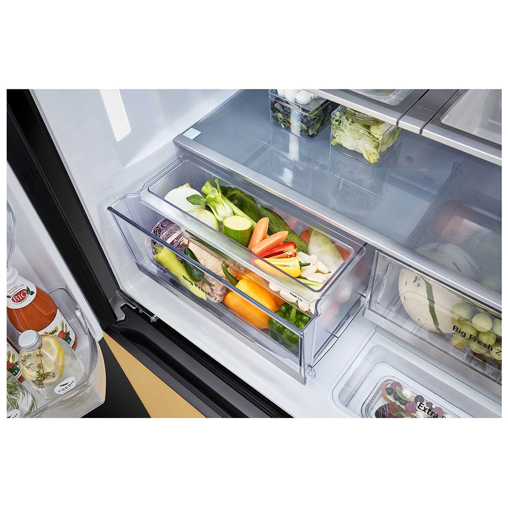 Side by Side LG GMV960NNME, No Frost, MoodUP, 617 l, H 187 cm, Clasa E, Wi-Fi, multicolor