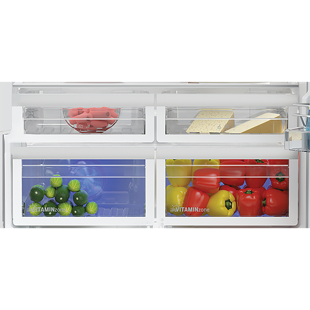 Side by Side GRUNDIG GQN1240XN, No Frost, 539 l, H 182 cm, Clasa E, Dozator apa, inox