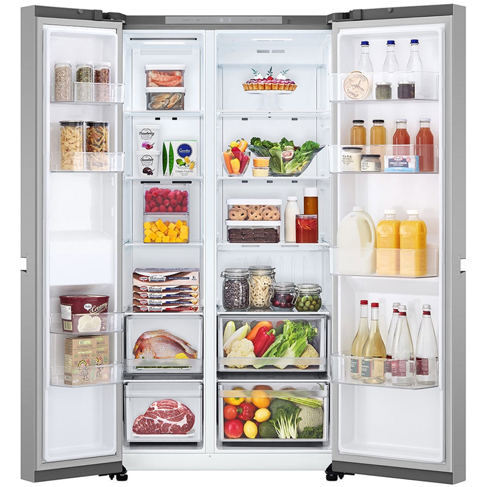 Side by Side LG GSBC40PYPE, No Frost, 664 l, H 179 cm, Clasa E, argintiu