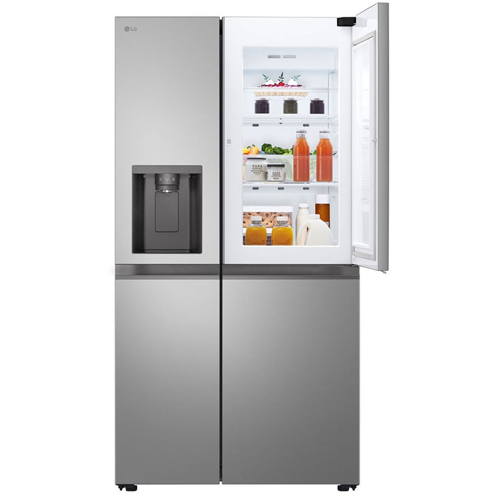 Side by Side LG GSJC41PYPE, No Frost, 641 l, H 179 cm, Clasa E, Dozator apa, argintiu