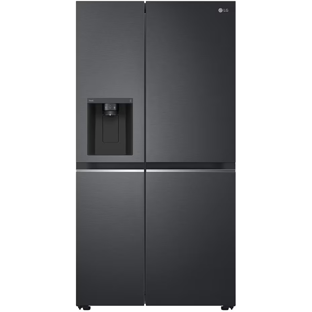 Side by Side LG GSLV71MCTD, No Frost, 635 l, H 179 cm, Clasa D, Dozator apa, negru