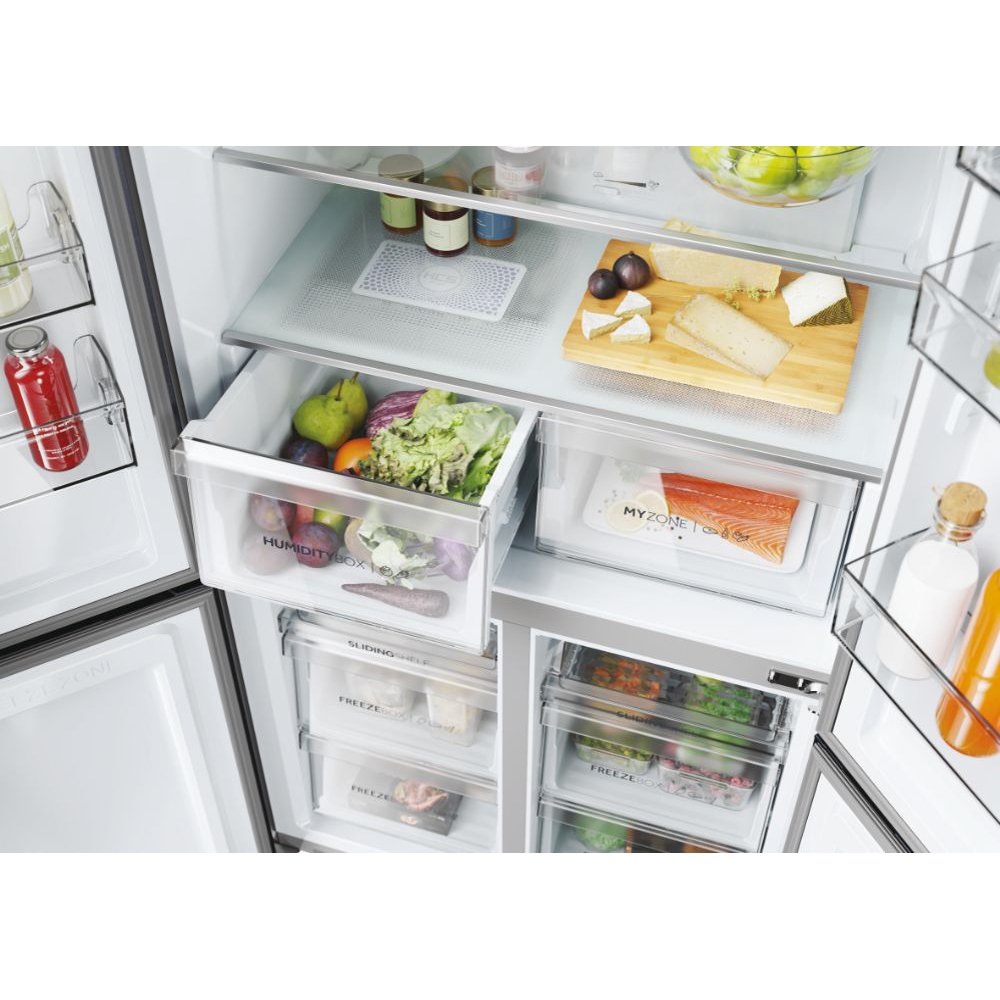 Side by Side HAIER HCR5919ENMB, No Frost, 528 l, H 190 cm, Clasa E, negru