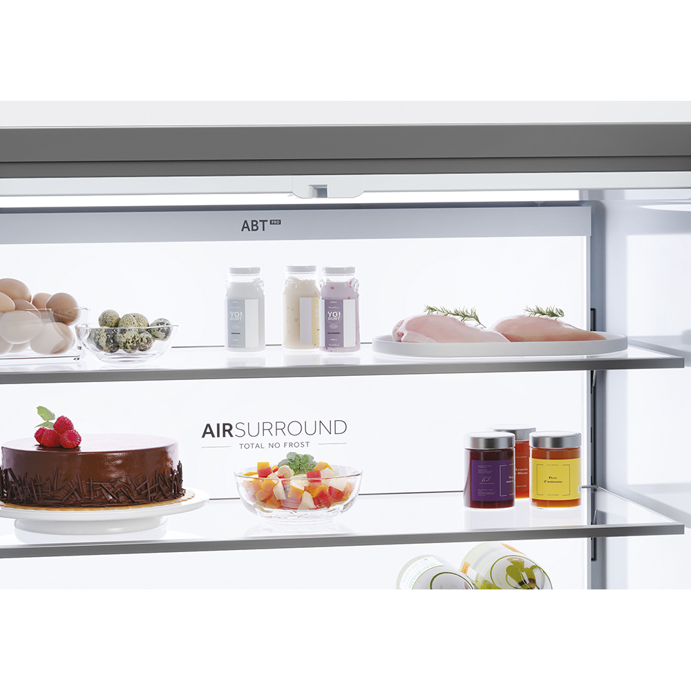 Side by Side HAIER HCR7918EIMP, Total No Frost, 601 l, H 177.5 cm, Clasa E, Dozator apa, inox
