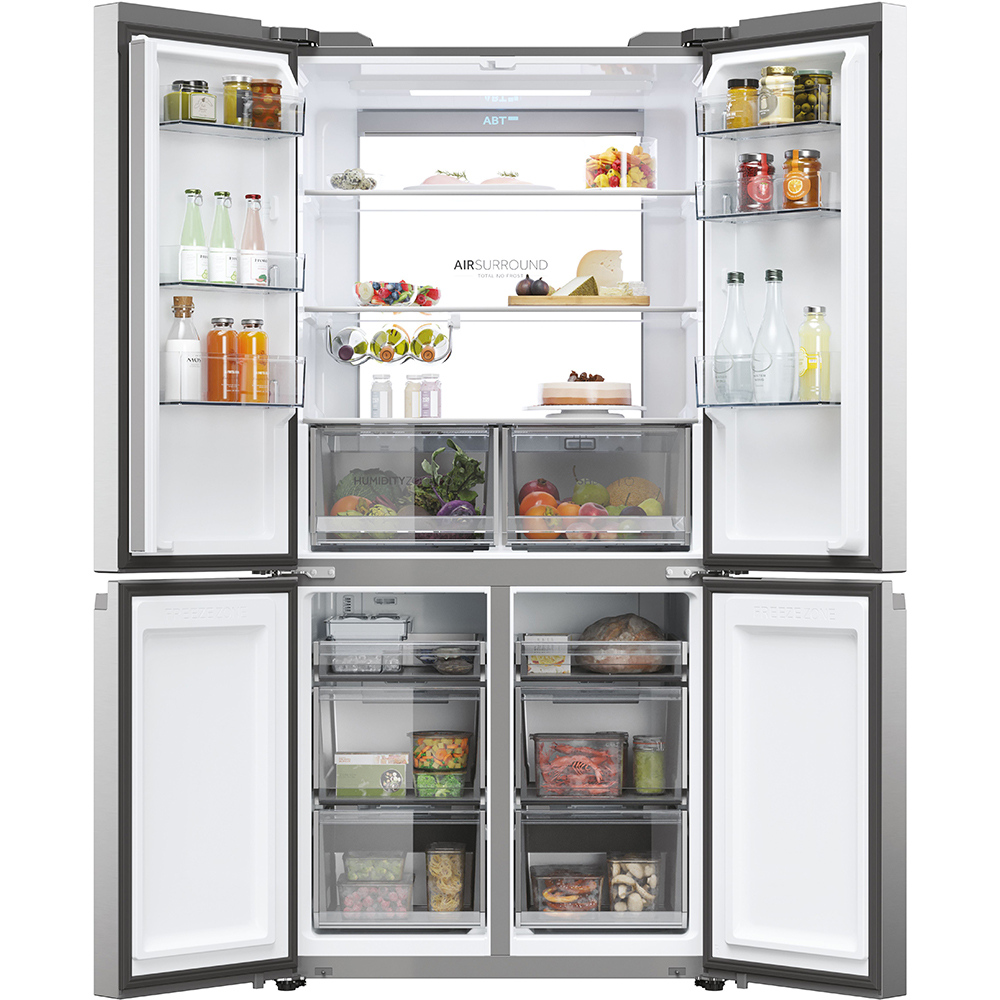 Side by Side HAIER HCR79F19ENMM, Total No Frost, 646 l, H 190.5 cm, Clasa E, inox