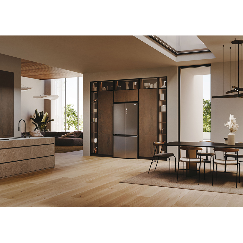Side by Side HAIER HCR79F19ENMM, Total No Frost, 646 l, H 190.5 cm, Clasa E, inox