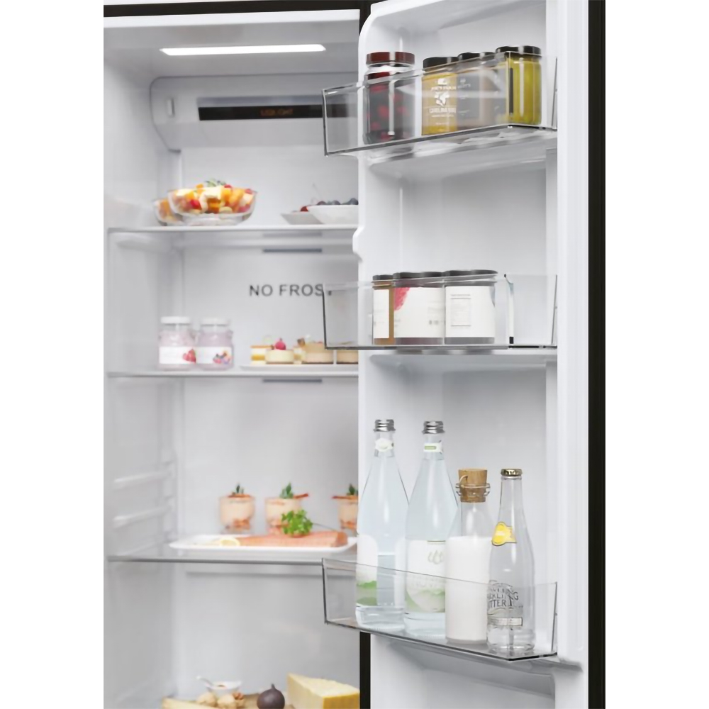 Side by Side HAIER HSR5918DIPB, No Frost, 511 l, H 177 cm, Clasa D, Dozator apa, negru