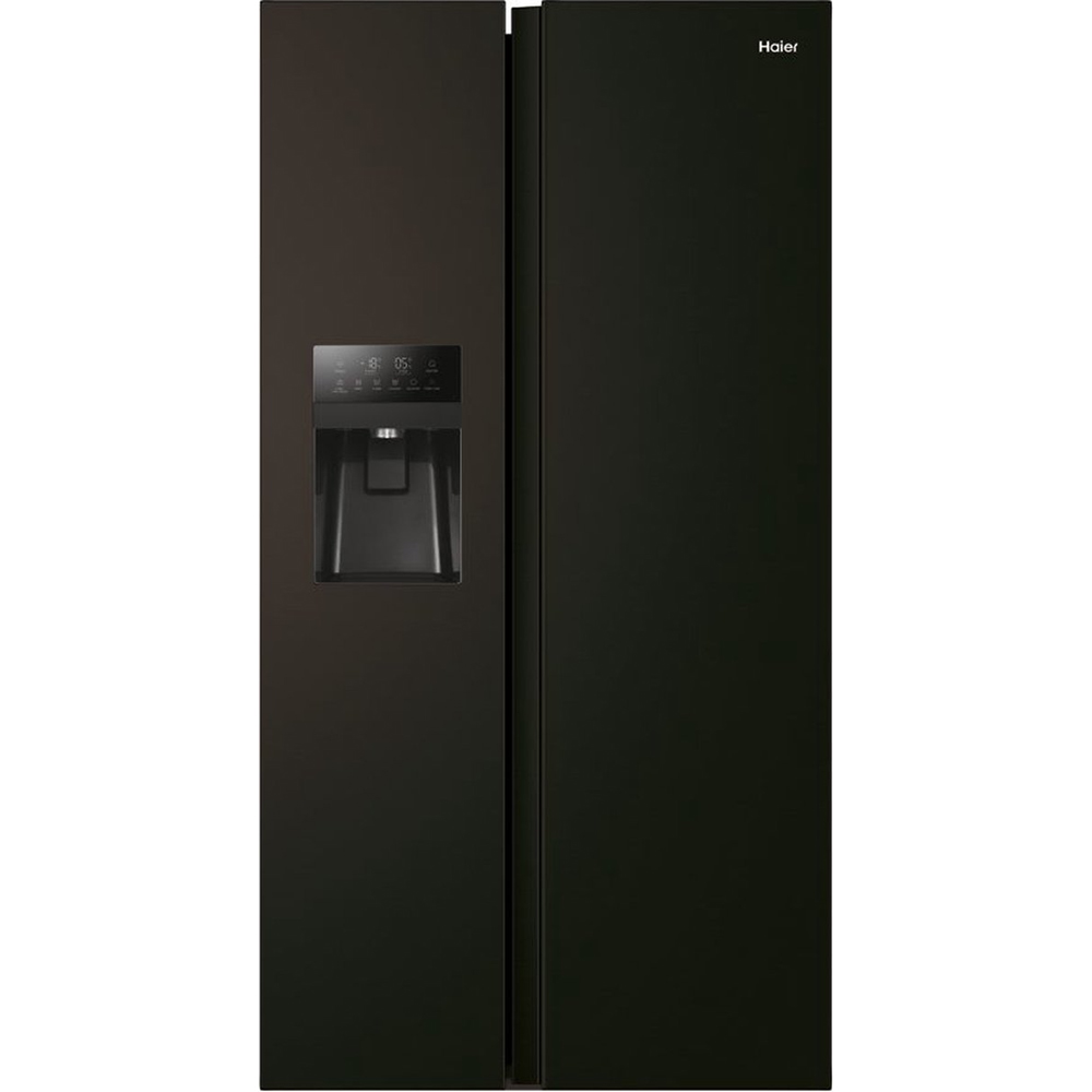Side by Side HAIER HSR5918DIPB, No Frost, 511 l, H 177 cm, Clasa D, Dozator apa, negru