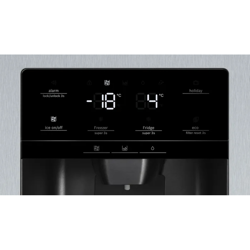 Side by Side BOSCH KAG93AIEP, No Frost, 560 l, H 178.7 cm, Clasa E, inox