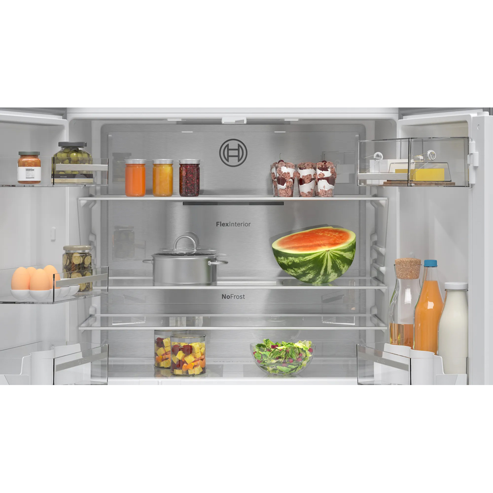 Side by Side BOSCH KFN96AXEA, No Frost, 605 l, H 183 cm, Clasa E, dark inox