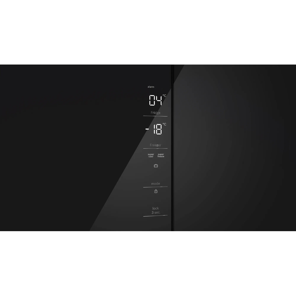 Side by Side BOSCH KMC85LBEA, No Frost, 547 l, H 189.5 cm, Clasa E, sticla neagra